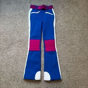 Goldbergh Goalie Pippa Rocky Ski Pants Electric Blue Pink White US 4